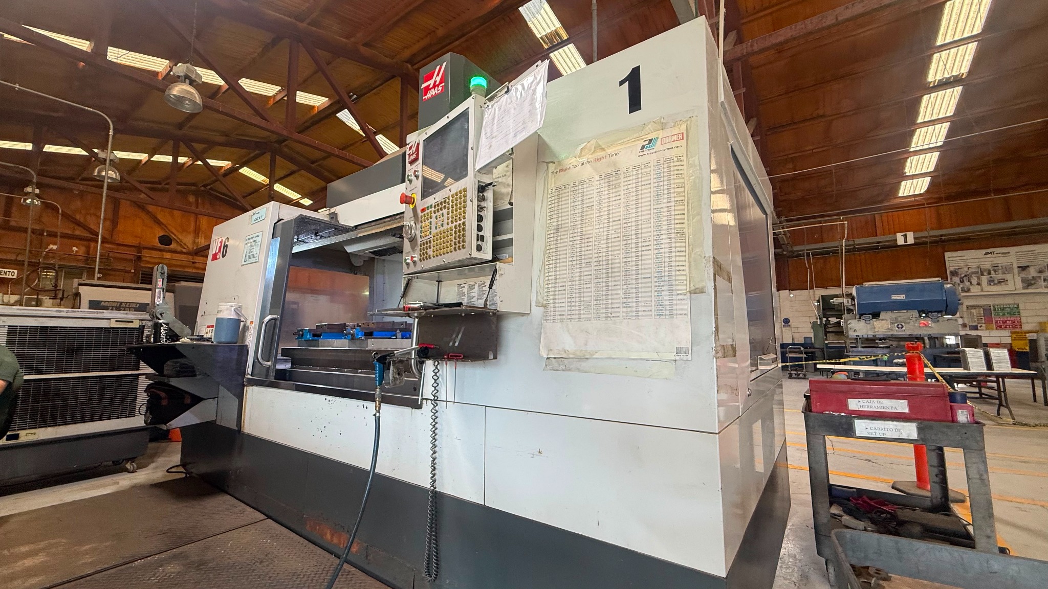Large Haas vertical machining center at AMT Machining